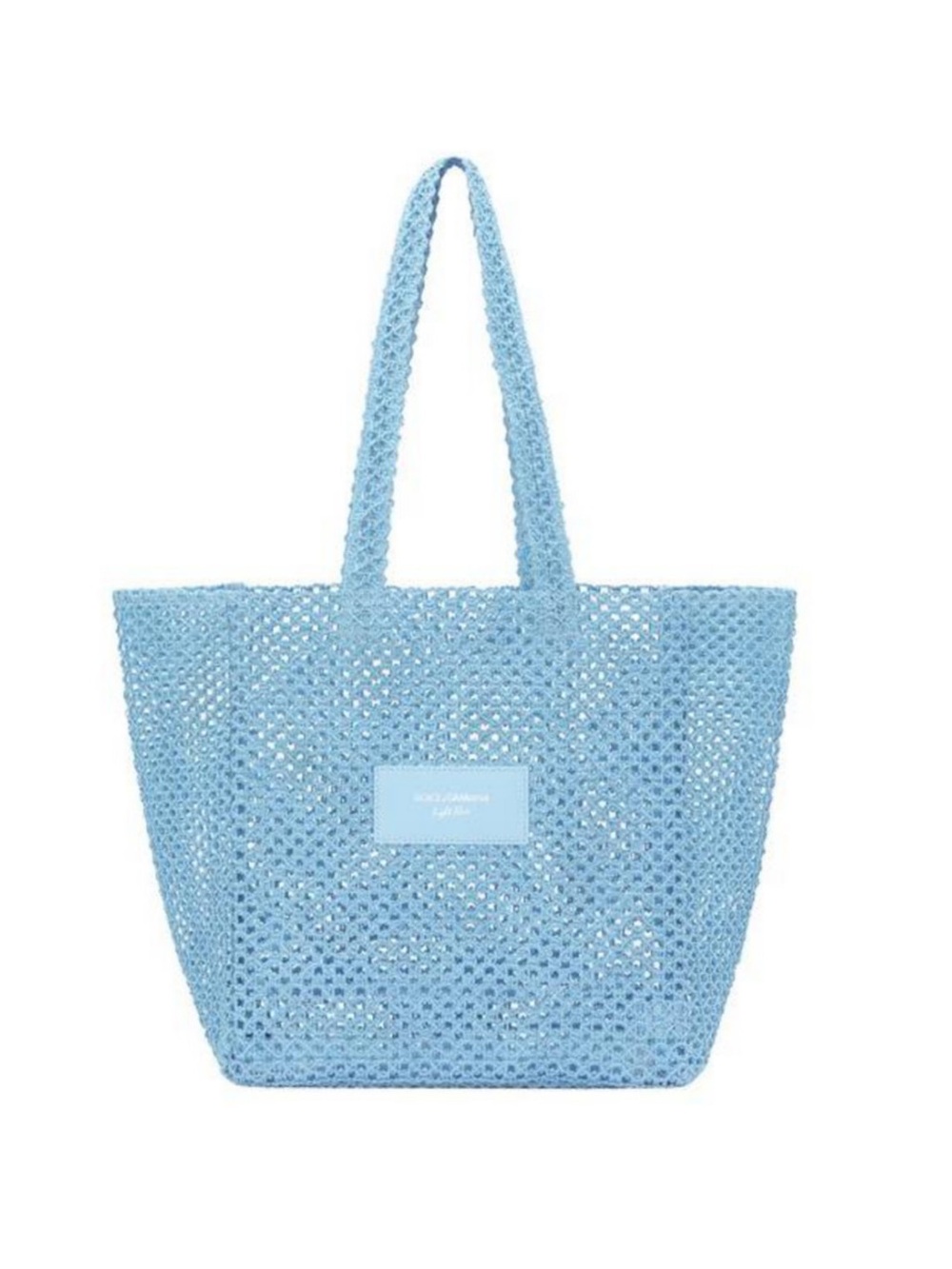 Dolce&Gabbana Light Blue Woven Tote Bag